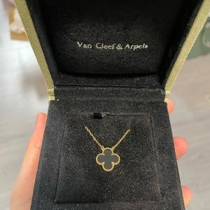 VCA black yellow gold necklace